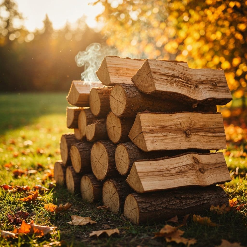 Stacked firewood